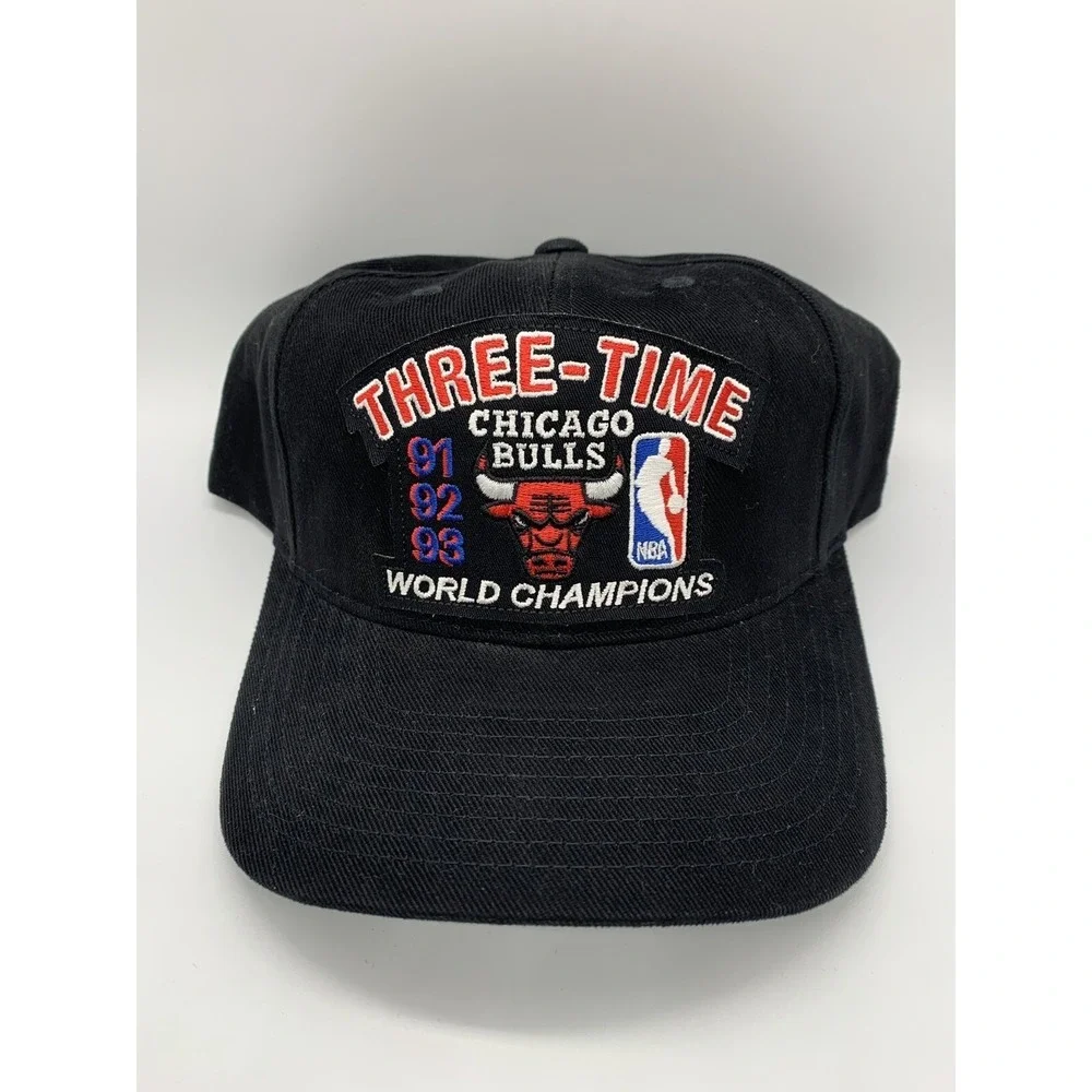 Chicago Bulls Three Time 1993 Champions Mitchell & Ness Hat Snapback Cap Jordan‎